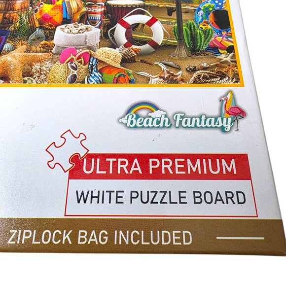 Jigsaw Puzzle 1,000 Pieces Beach Fantasy 27.6" x 19.8" Ultra Premium White Board - Picture 3 of 8